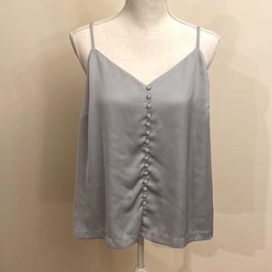 KARRI Blue Irongrey  Lined Camisole with Button Front Detail Size XL
